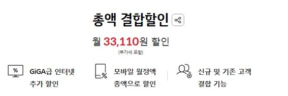 KT 가족결합할인 프리미엄 총액 비교