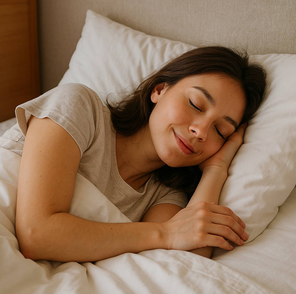 건강한 수면을 하고 있는 여성