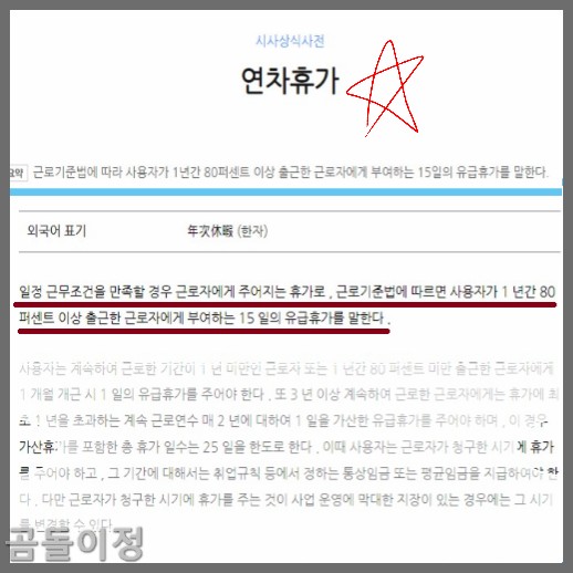 직장인 연차 개수 근로기준법 기준 쉽게 이해하는 방법1