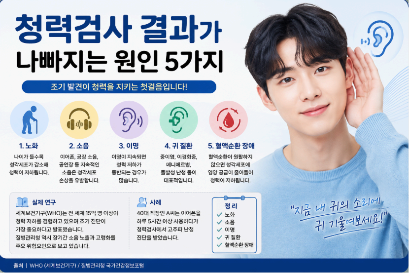 청력검사 결과가 나빠지는 원인 5가지 이미지사진