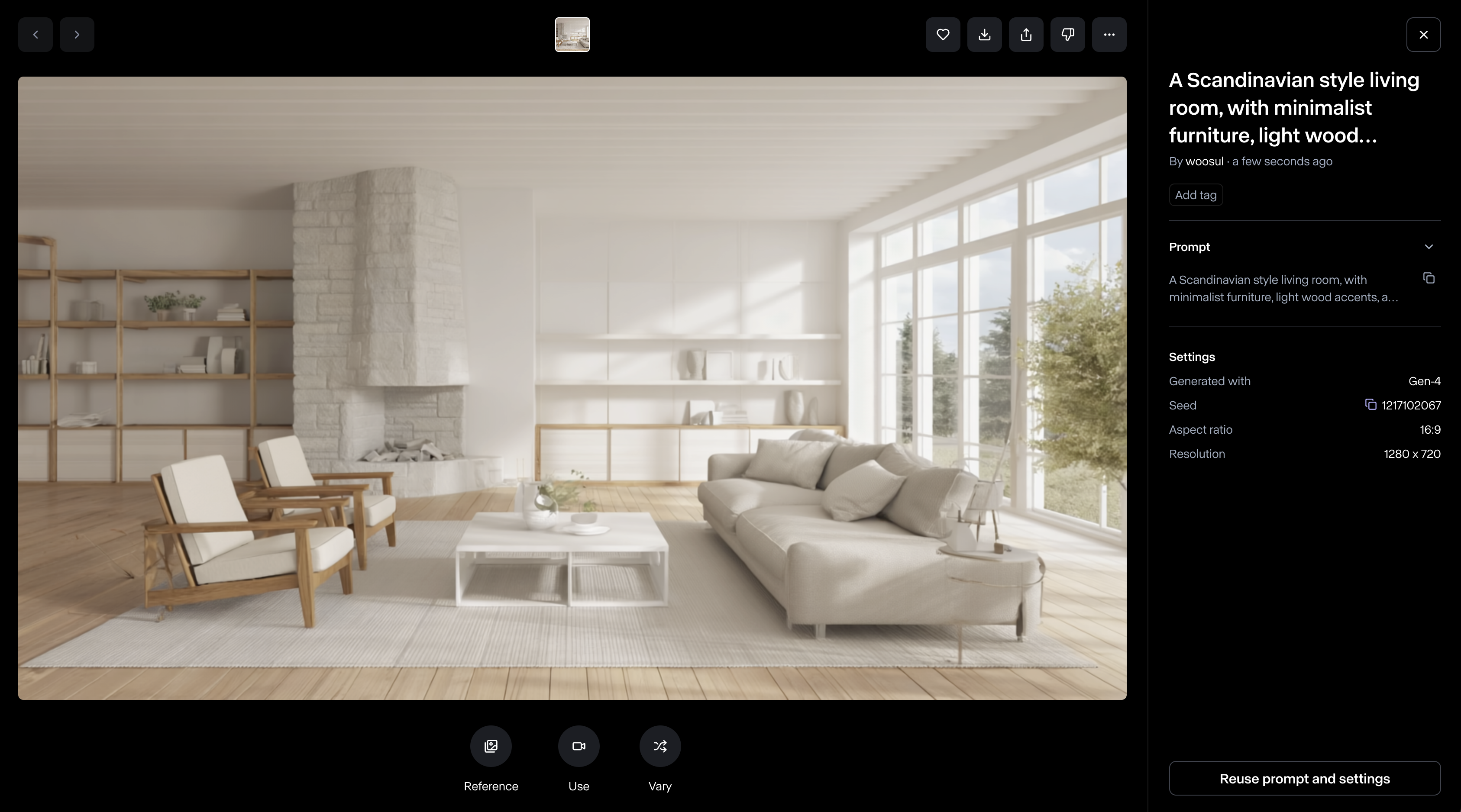 스칸디나비아 향의 거실을 꾸며줘 ❘ RunwayML