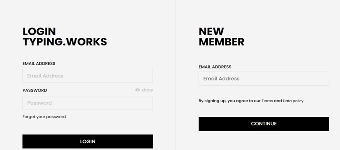 타이핑 웍스 사이트