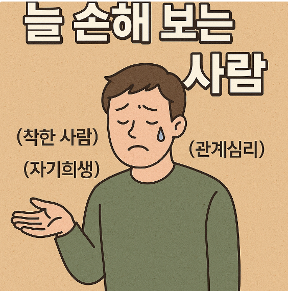 늘 손해 보는 사람 (착한 사람, 자기희생, 관계심리)