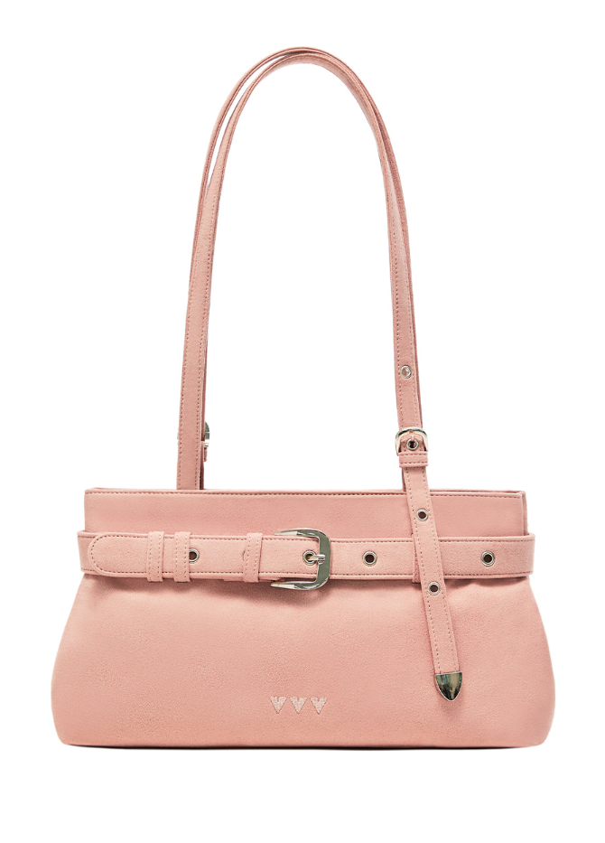 260226 예린 인스타그램 VVV 브이브이브이 스웨이드 버클 스트랩 토트 숄더백 가방