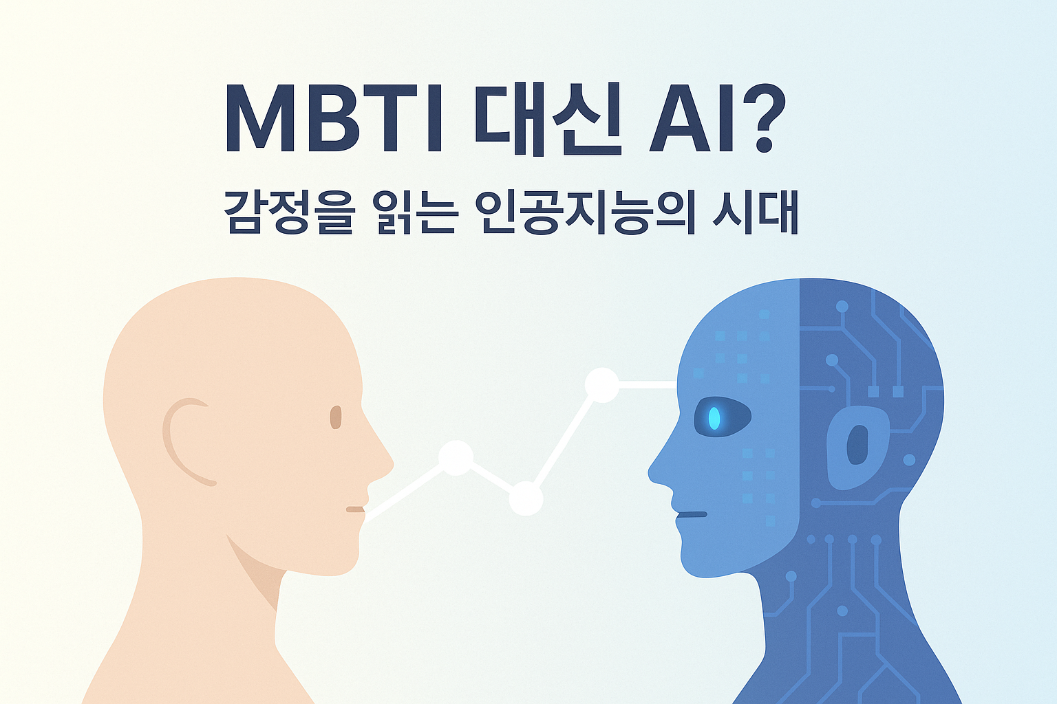 인간의 감정을 분석하는 인공지능, 감정 인식 AI가 MBTI를 대체하는 모습을 표현한 이미지