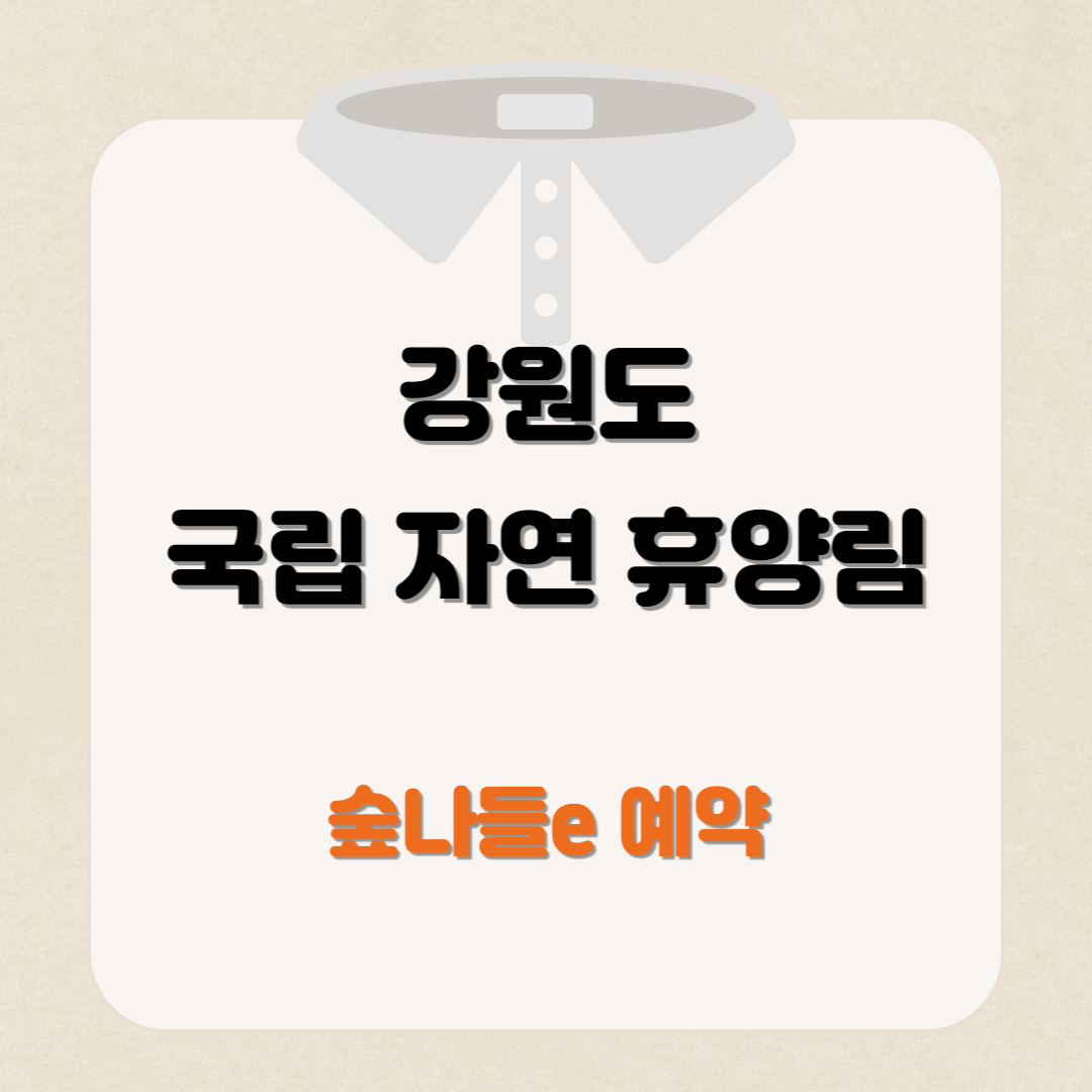 강원도 국립 자연휴양림 추천