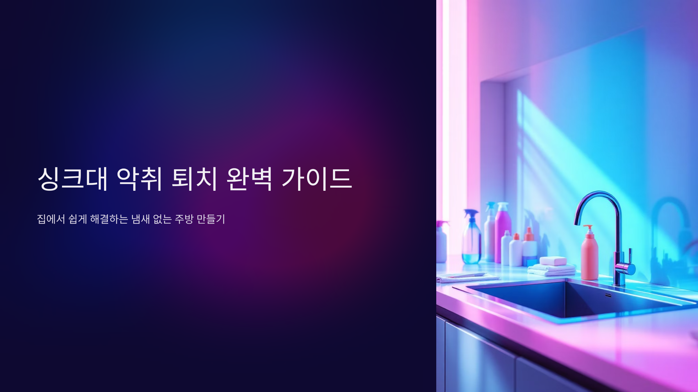 싱크대 냄새 완벽 제거하는 실전 방법