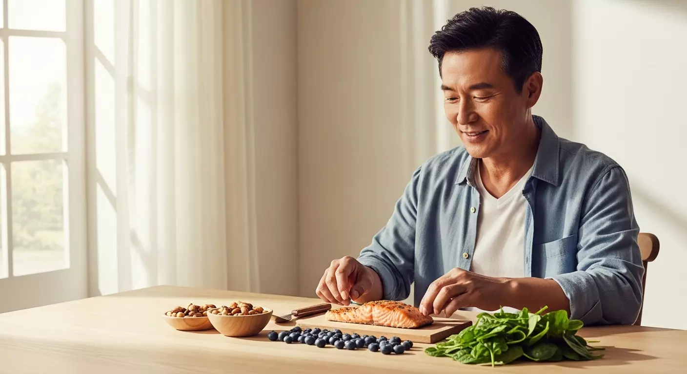 중년 남성에게 좋은 음식 이미지