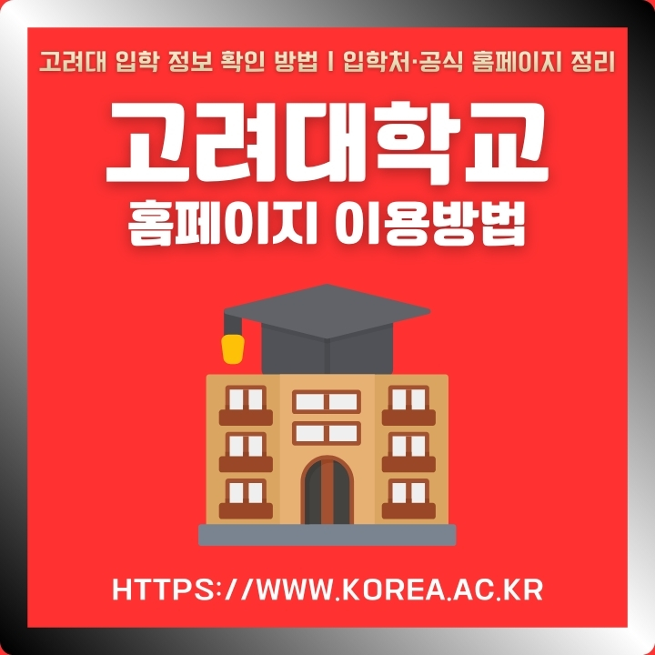 고려대학교 공식 포털 이용방법에 대한 글의 썸네일