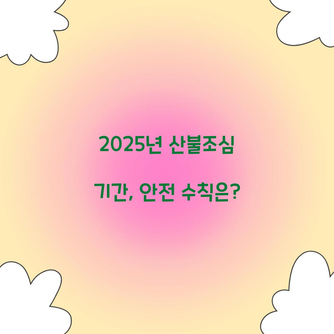 2025년 산불조심 기간