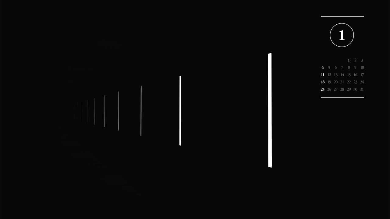 11 수직 조명 A - 2026년1월 달력배경화면