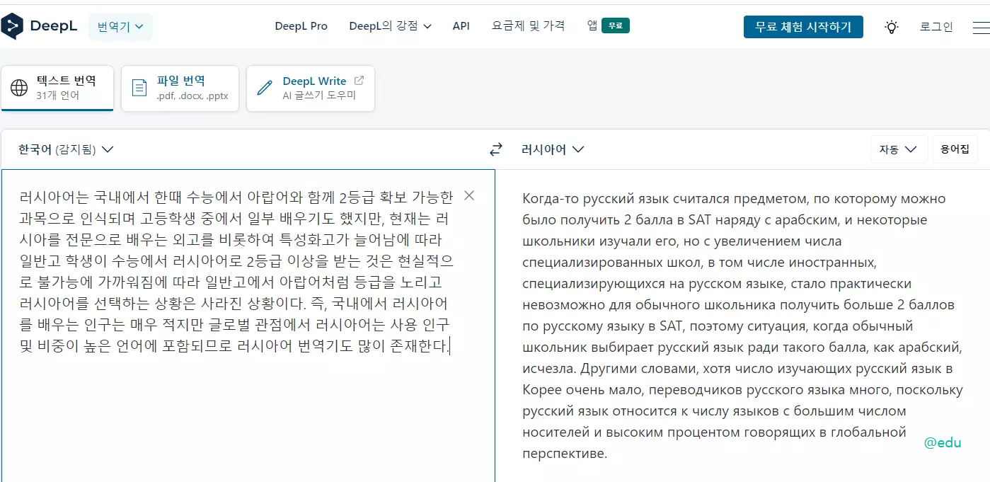 딥플 번역기