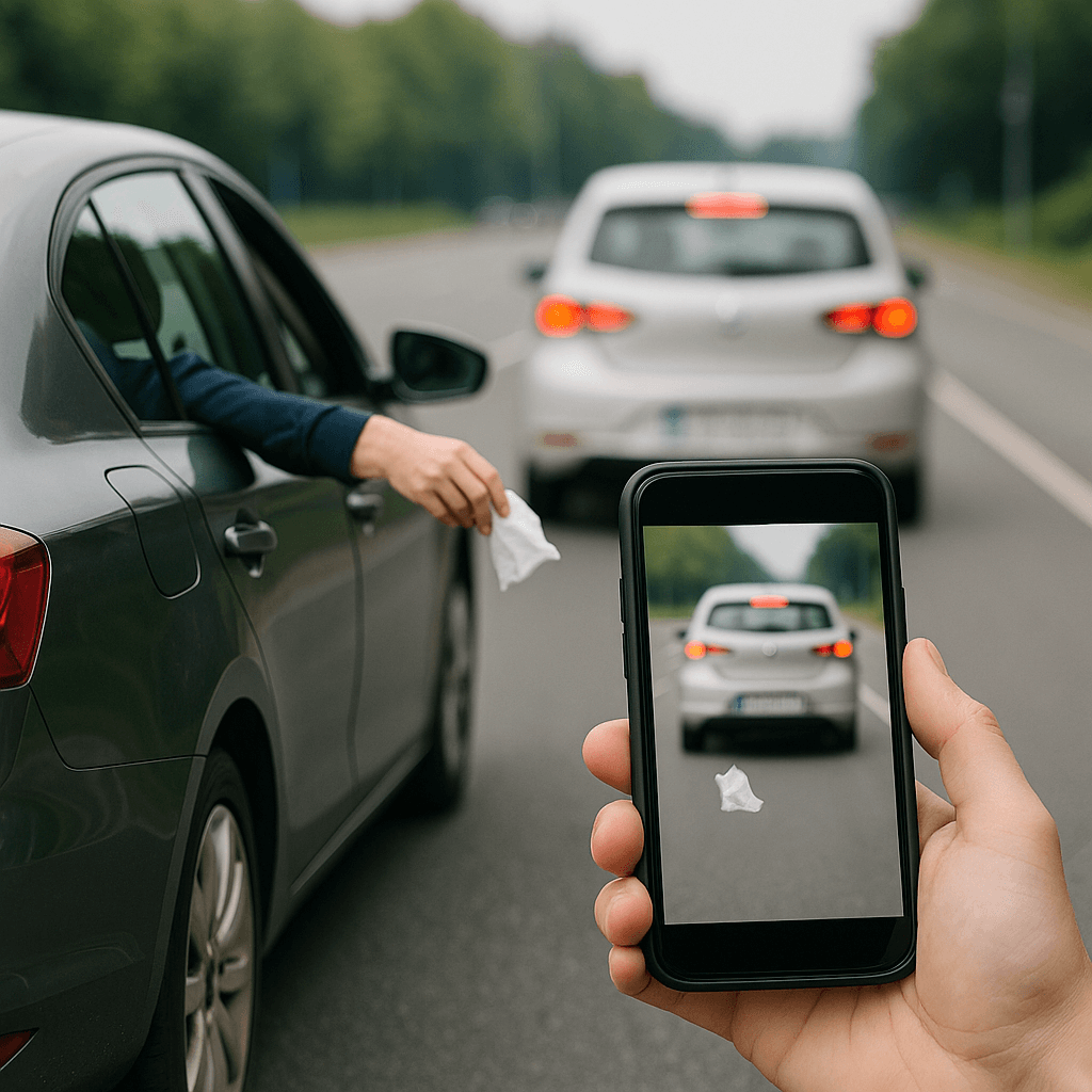 운전 중 쓰레기 신고 방법 안내