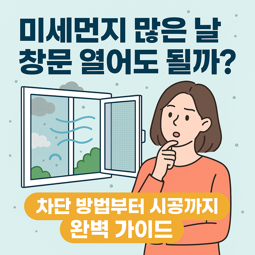 미세먼지 많은 날 창문 열어도 될까? 차단 방법부터 시공까지 완벽 가이드