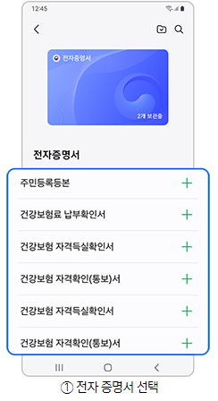 삼성페이 전자 증명서 발급 방법