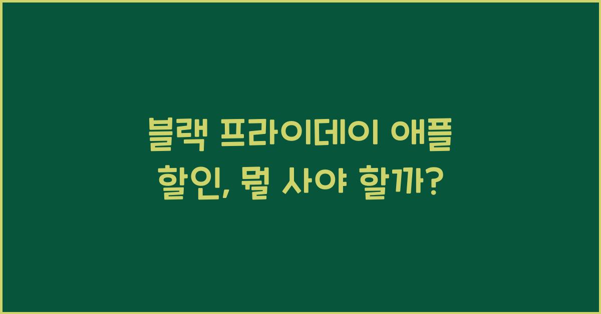 블랙 프라이데이 애플