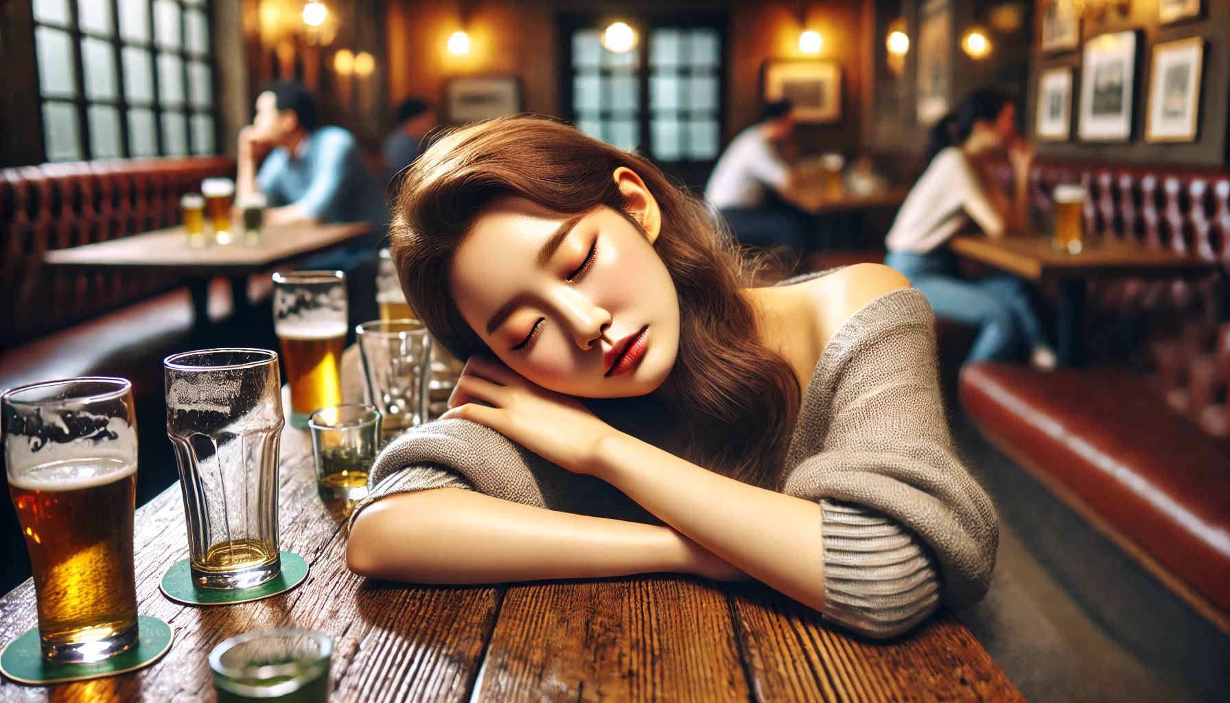 술먹고 자는 이미지