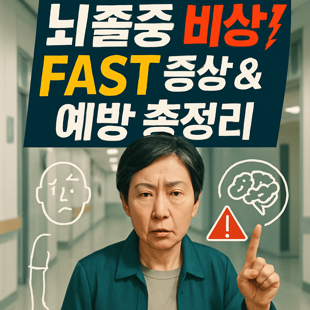 중장년층 뇌졸중 비상! 'FAST' 증상부터 예방 생활 습관까지 총정리
