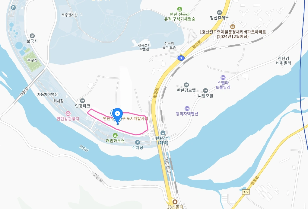 한탄강 세계캠핑체험존(펜션) 지도안내