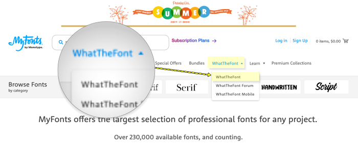 영문폰트 myfont 사이트 검색