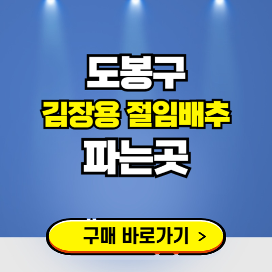 도봉구 절임배추 사전예약 구입하는곳 ❘ 김장배추 파는곳 가격보기