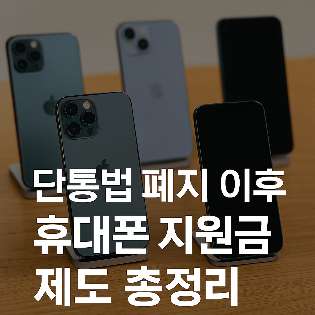 단통법 폐지 이후 휴대폰지원금 제도