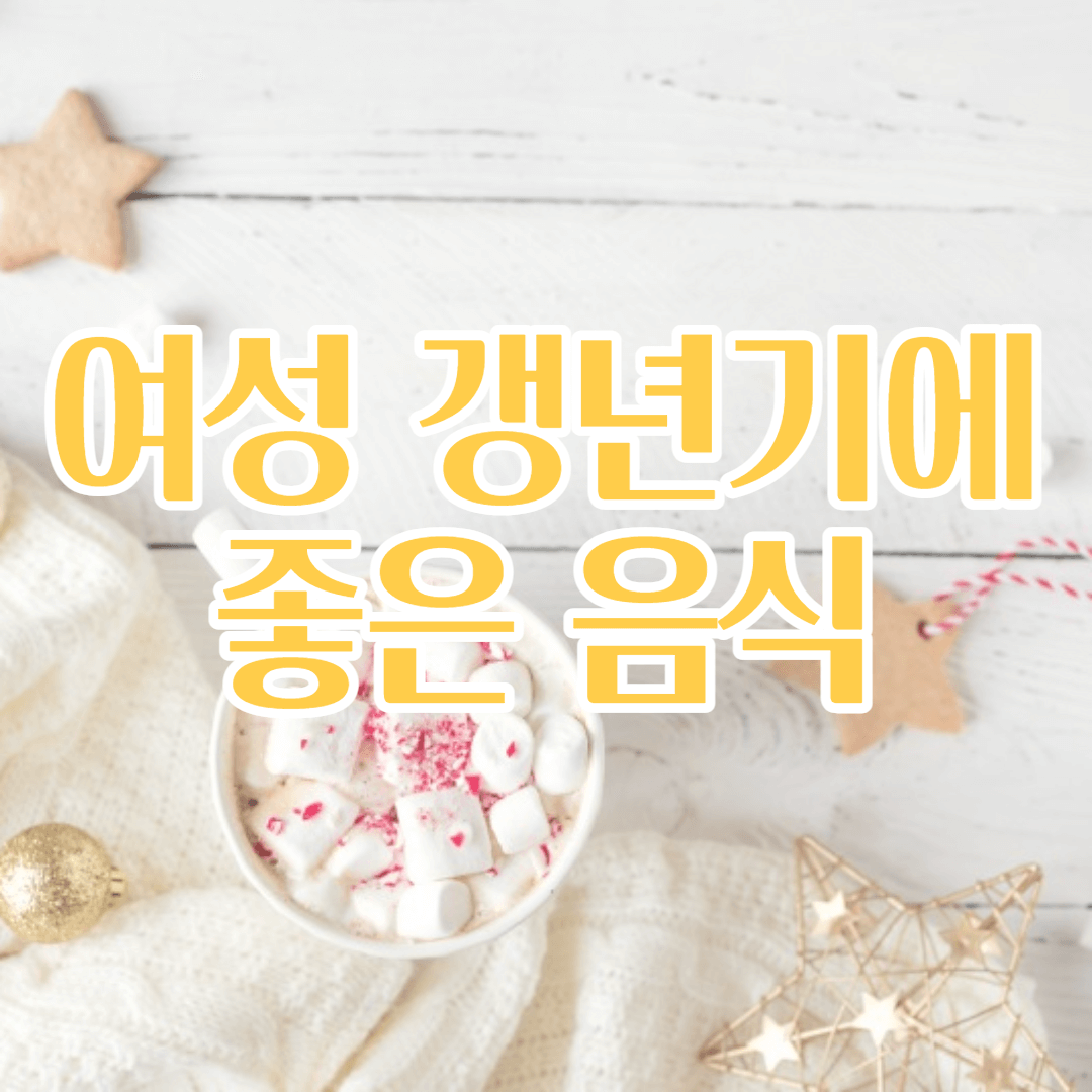 여자 갱년기 음식