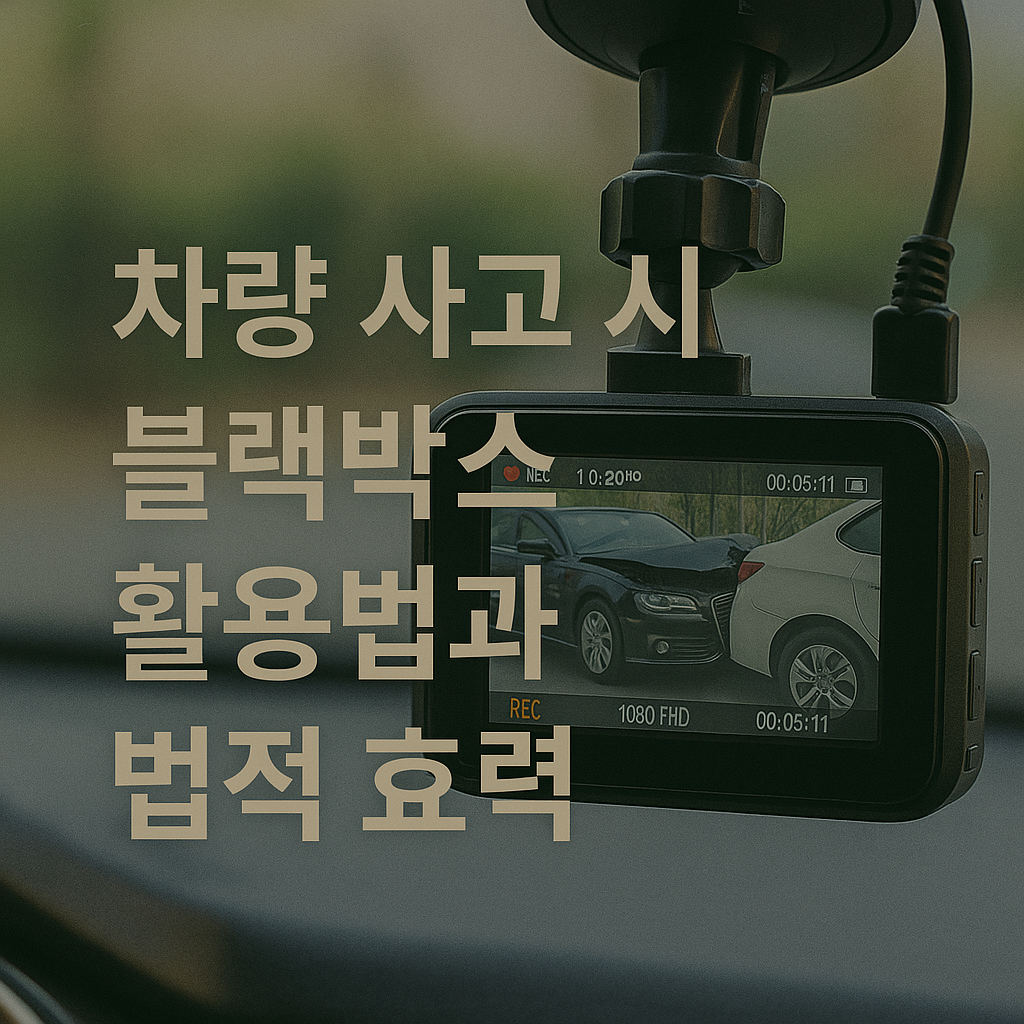 블랙박스, 사고 순간을 말하다: 활용법과 법적 효력 총정리