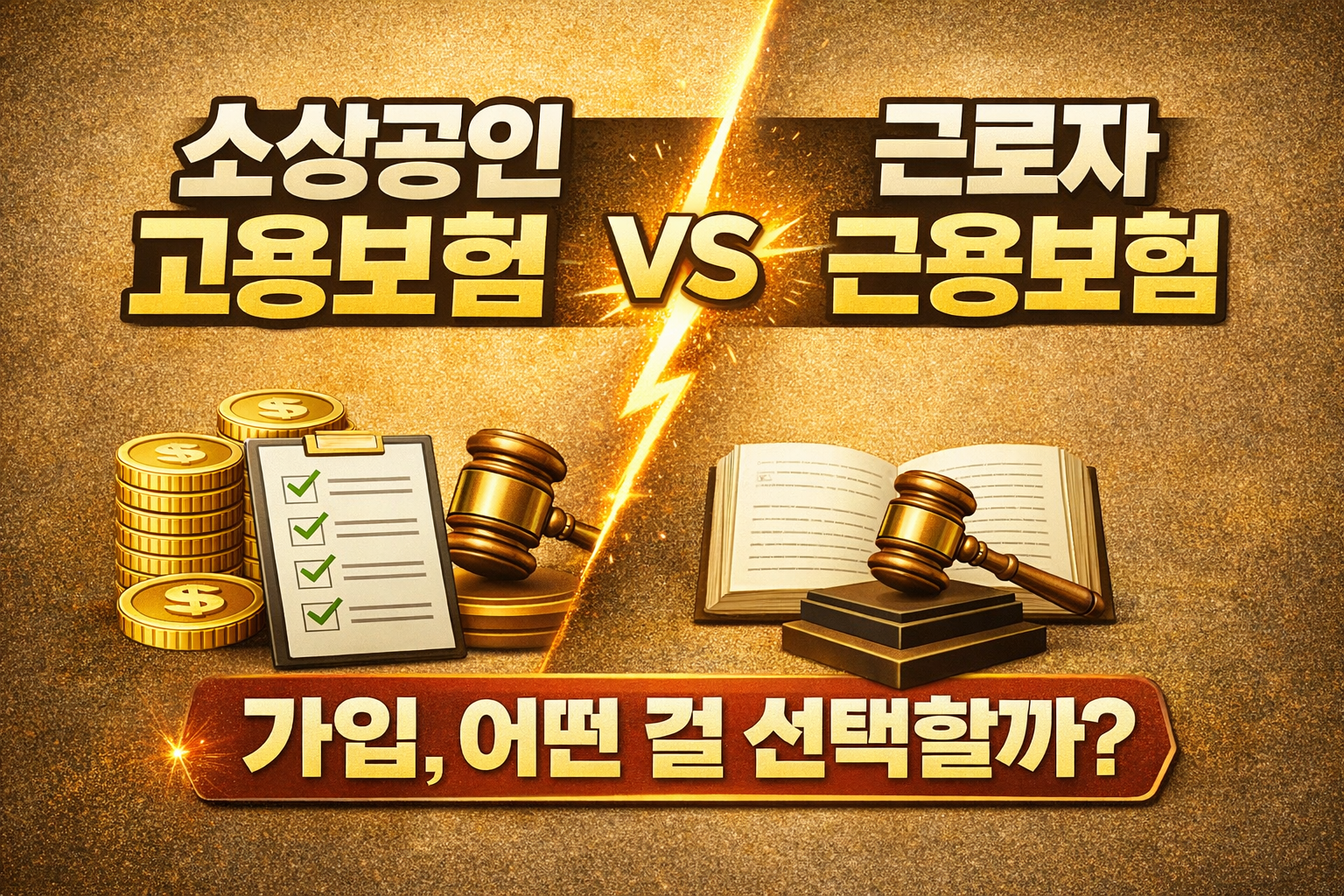 2026 소상공인 고용보험과 근로자 고용보험 차이 비교 가입조건 실업급여 정리 employment insurance comparison korea