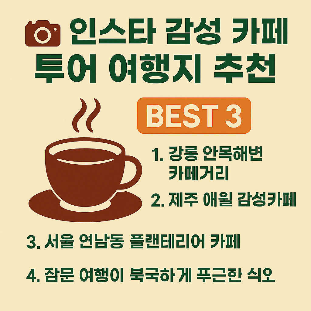 감성 한 컷, 분위기 가득한 카페 여행