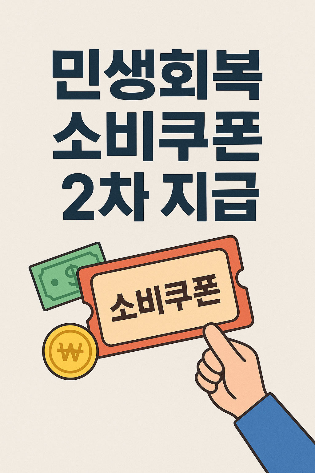 민생회복 소비쿠폰 그림 이미지.