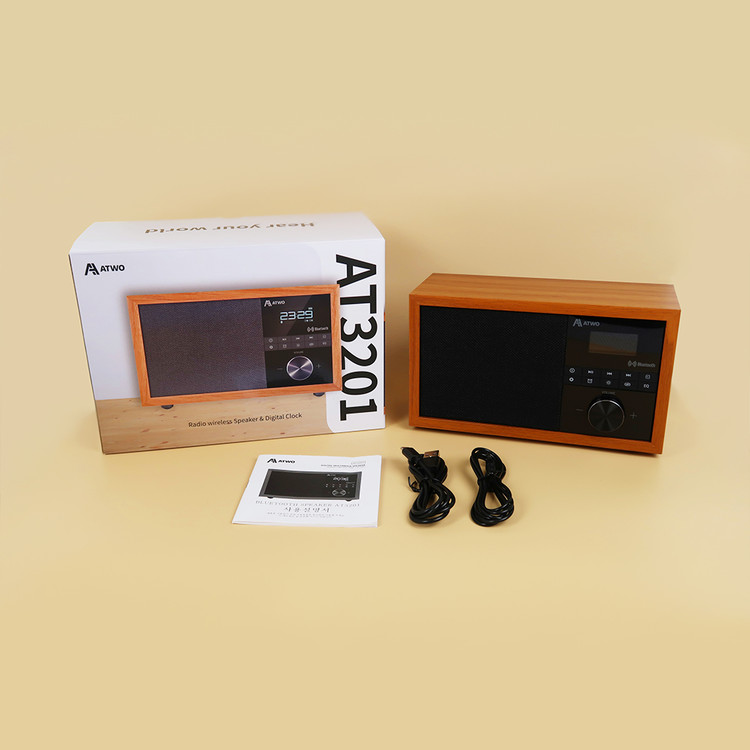 A2 AT3201 무선 5.1 블루투스 스피커 인테리어 라디오 시계
