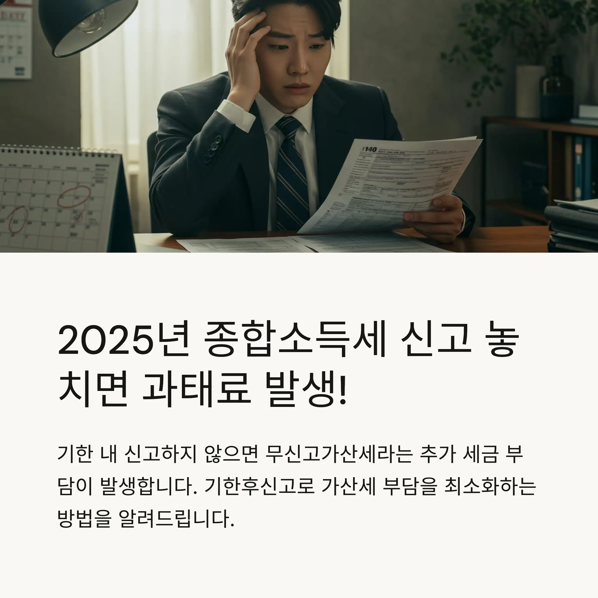 📅 2025년 종합소득세 신고 안내
