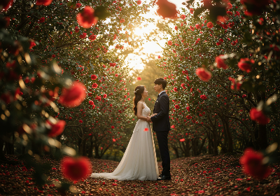 카멜리아힐에서 웨딩촬영