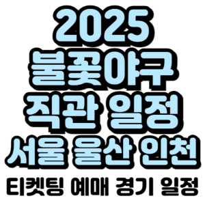 불꽃야구-직관-일정-티켓팅-예매