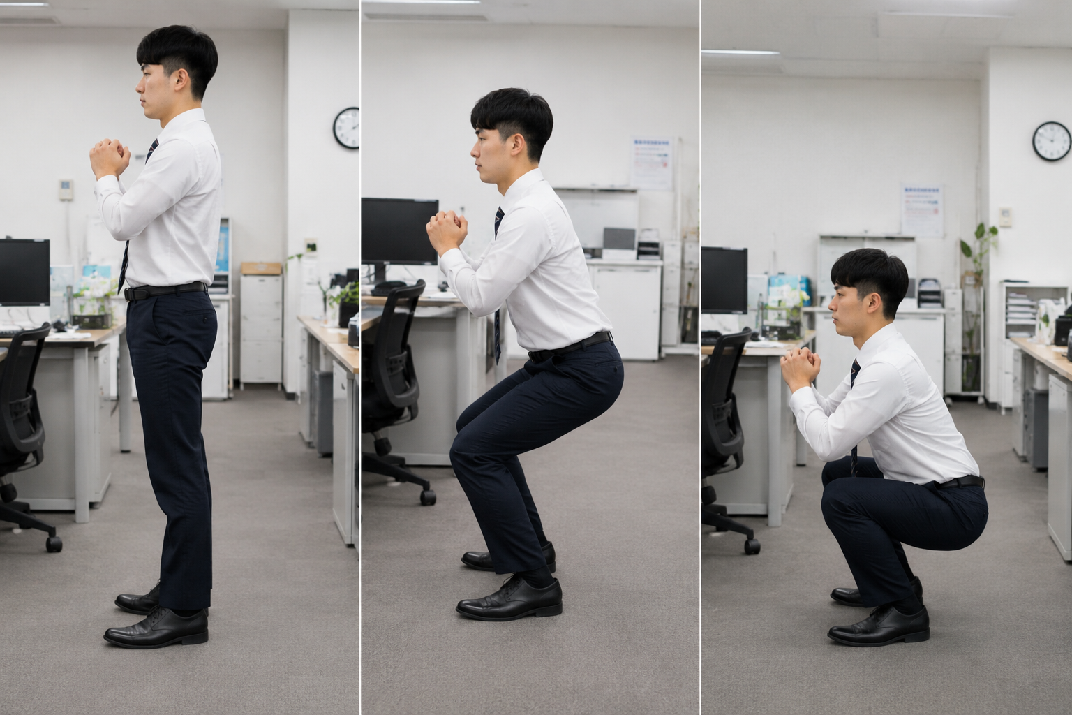 스쿼트 하는 자세 구분동작 설명