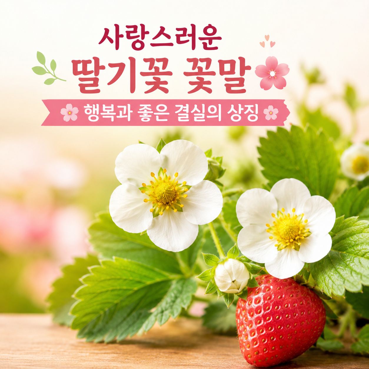 딸기꽃 꽃말