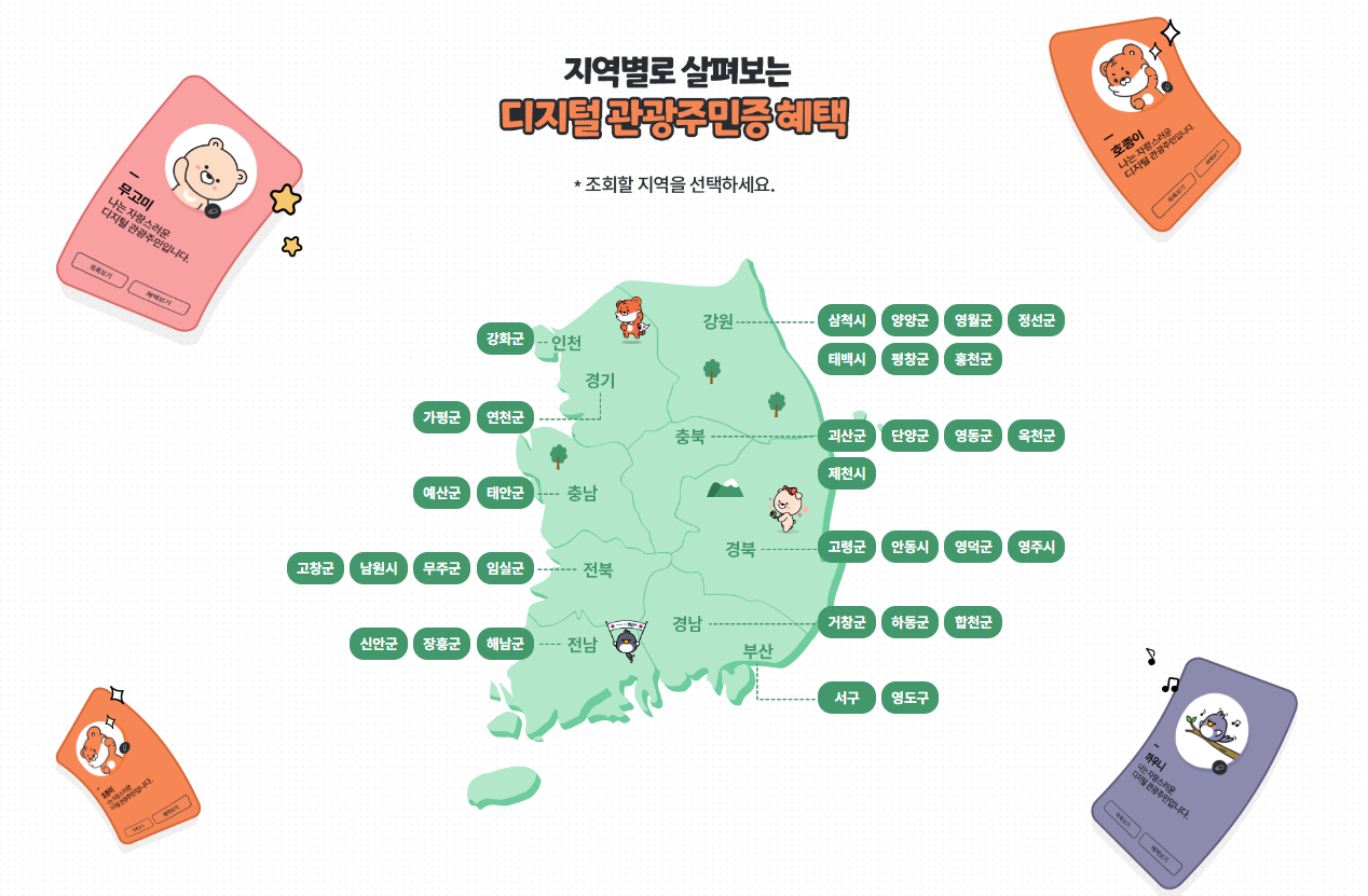 디지털 관광주민증 혜택