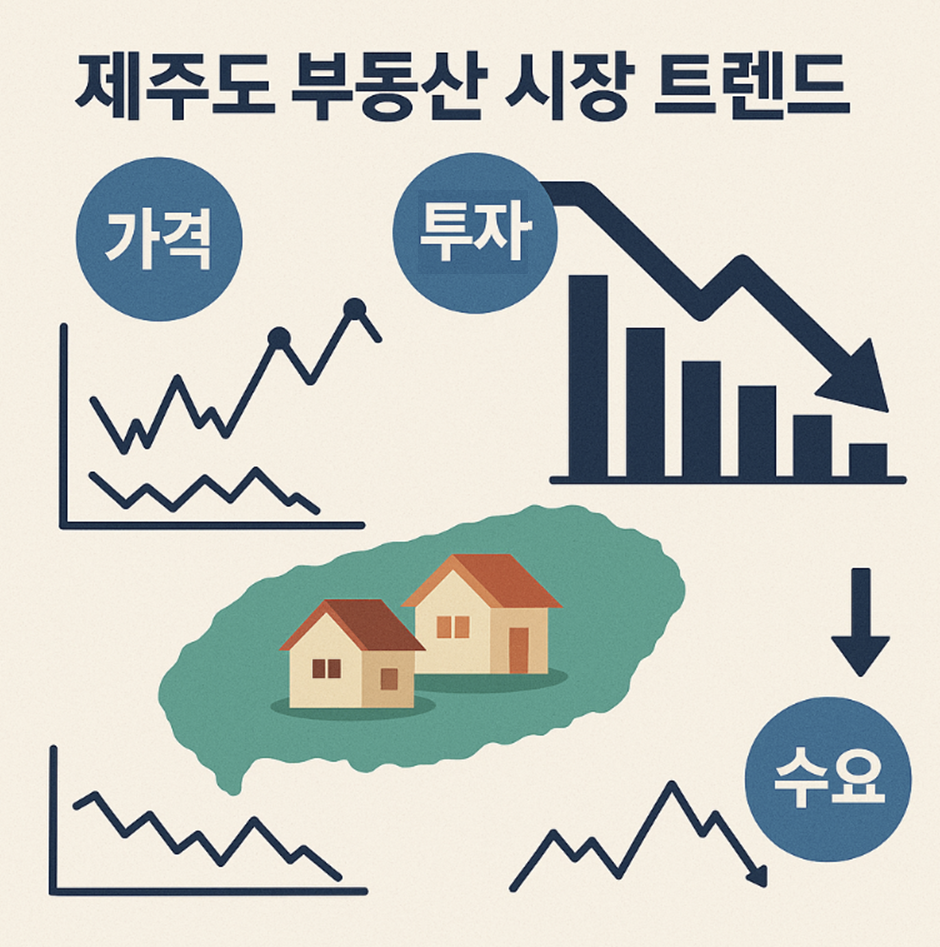 제주도 부동산 시장 트렌드를 연상할 수 있는 이미지