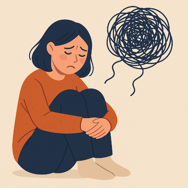 감정 표현의 중요성과 억압된 감정의 부작용에 대한 일러스트 이미지