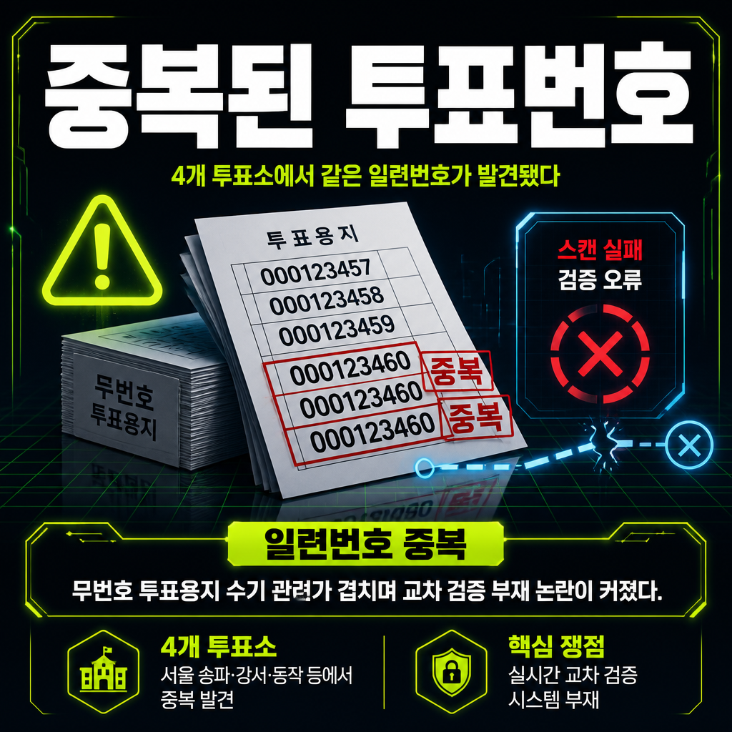중복된 투표번호