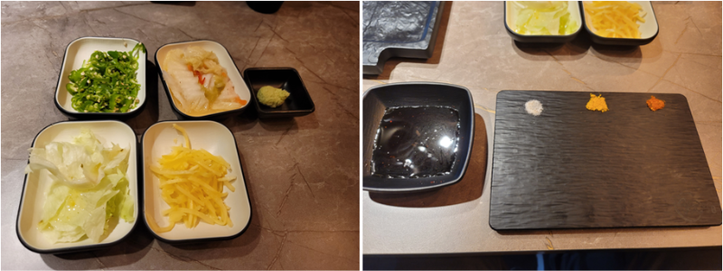 양원집 기본찬과 앞접시