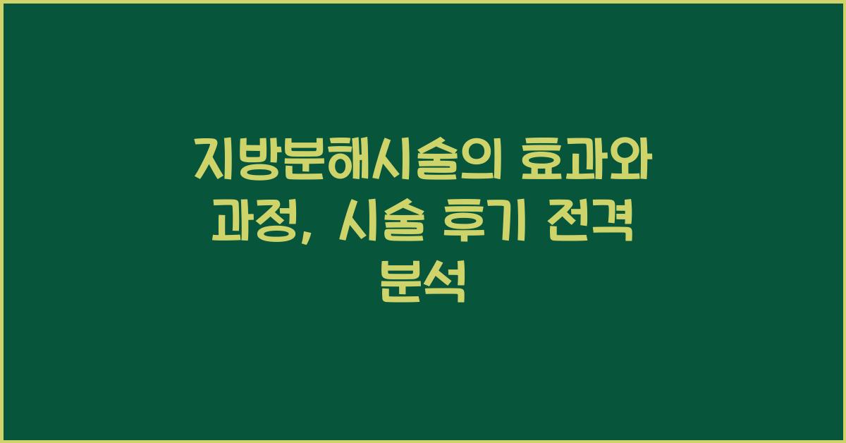 지방분해시술