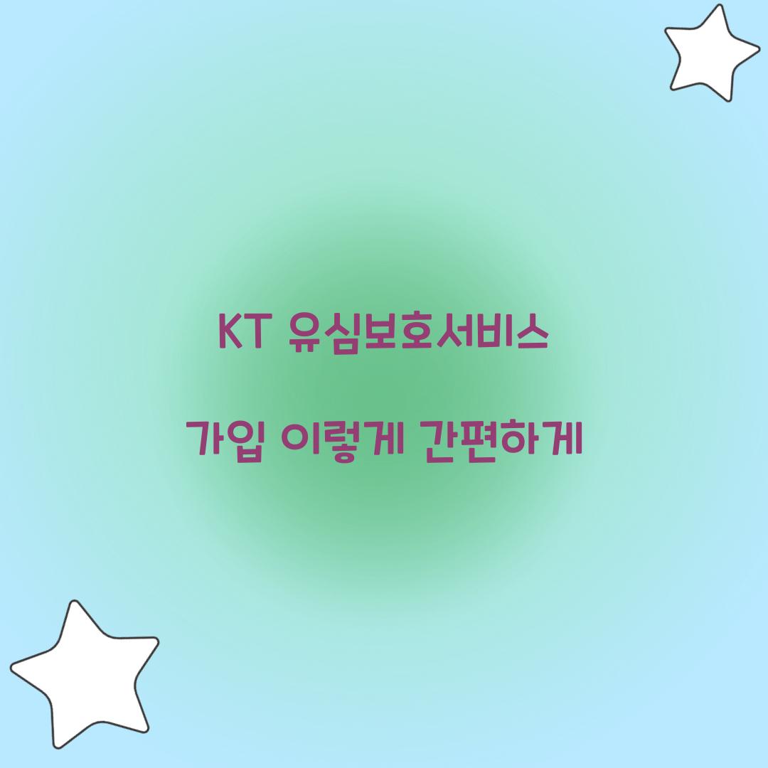 KT 유심보호서비스 가입
