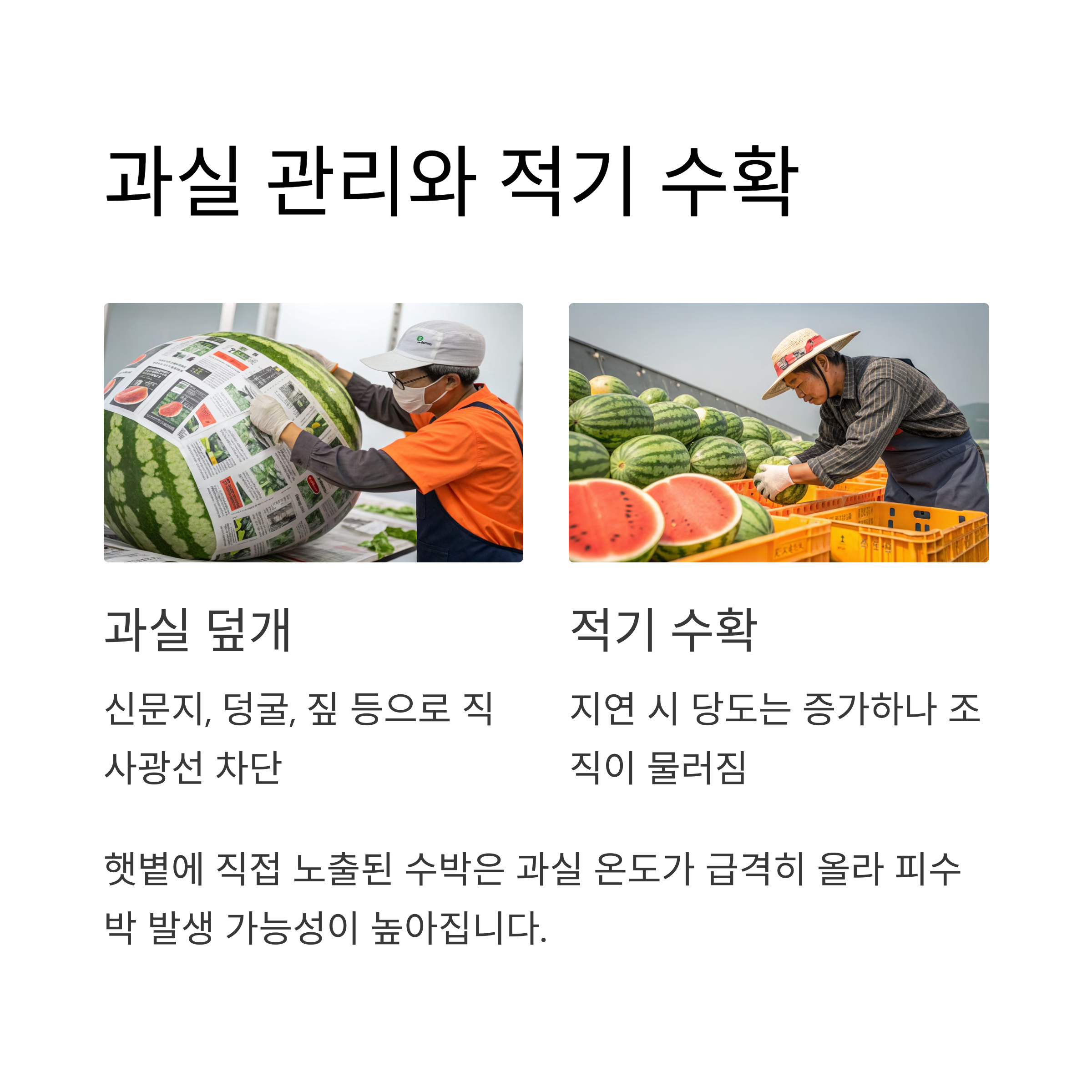 과실 관리와 적기 수확