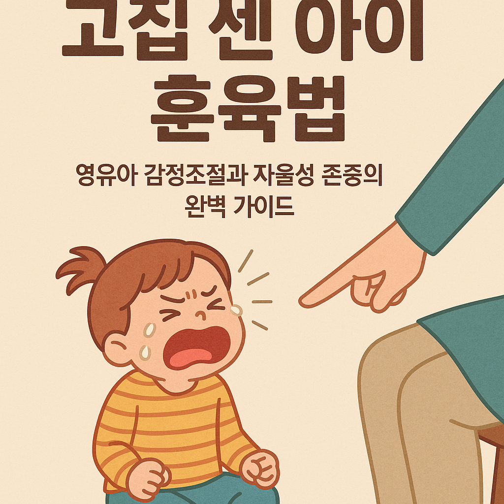 고집 센 아이 훈육법 대표으로 아이가 울고 있고 훈육 받는 모습 사진