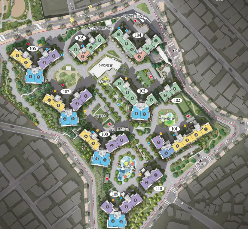 상도 푸르지오 클라베뉴 단지 배치도