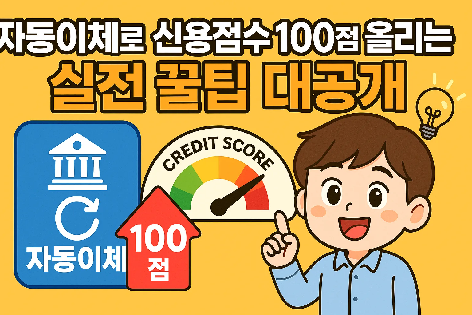 자동이체로 신용점수 100점 올리는 실전 꿀팁 대공개
