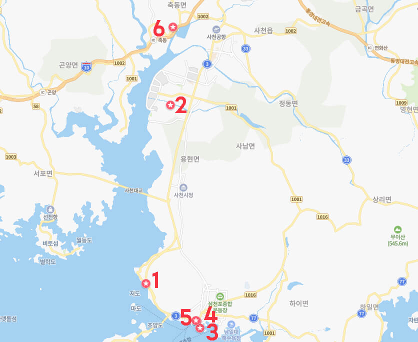 사천-추천호텔-위치