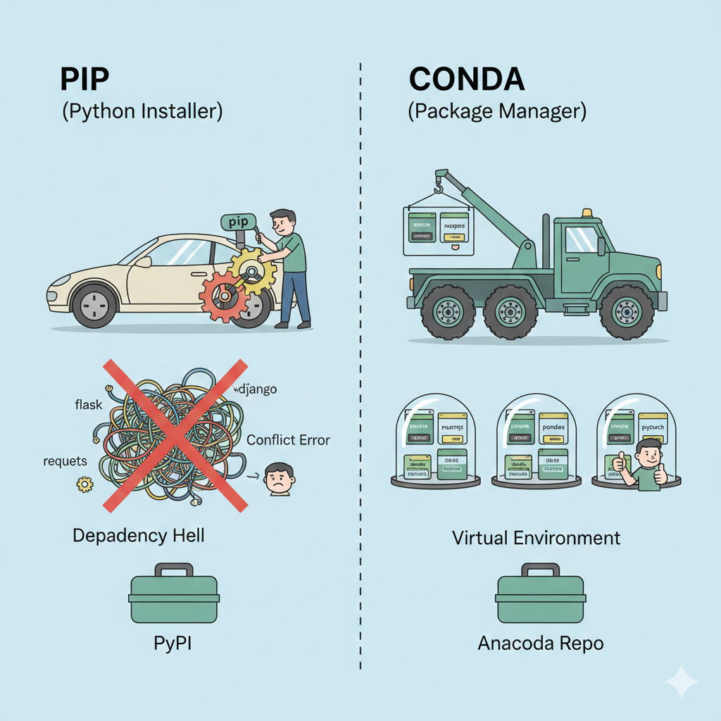 pip vs conda